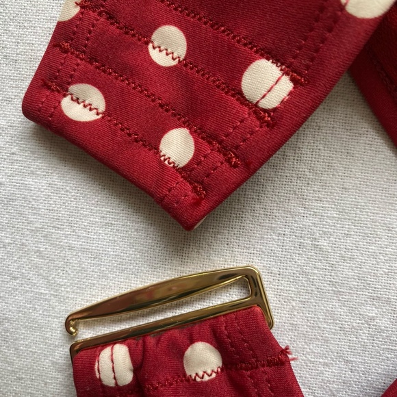 Adore Me Vivian Contour Red White Polka Dot underwire Bikini Swim Top. Sz 44DDD - Picture 6 of 15